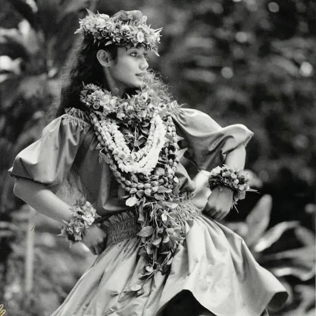 Kaui in kahiko costume